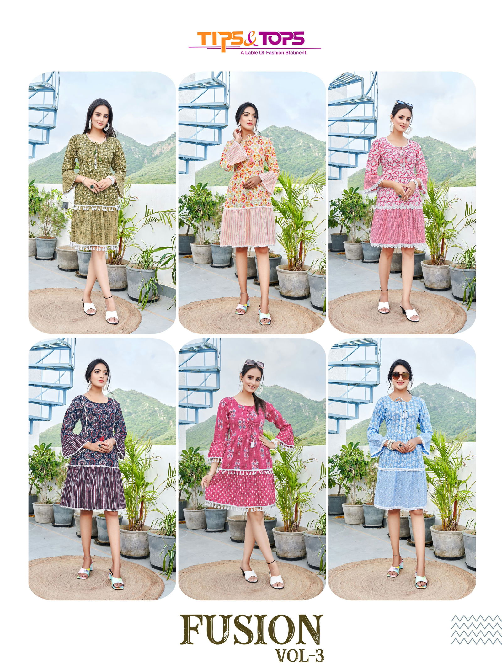 Tips And Tops Fusion Vol 3 Short Designer Kurtis Catalog
